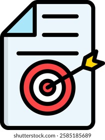 Objective Icon Lineal Color Vector Illustration