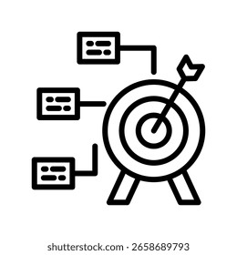 Objektivsymbol lineare Farbvektorgrafik