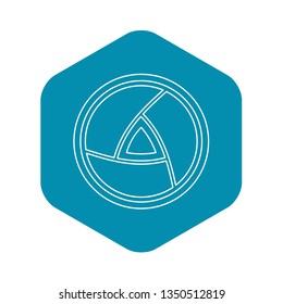  Objective icon. Outline illustration of objective vector icon for web