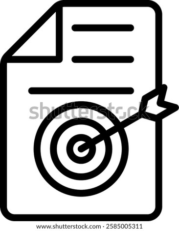 Objective Icon Outline Vector Illustration