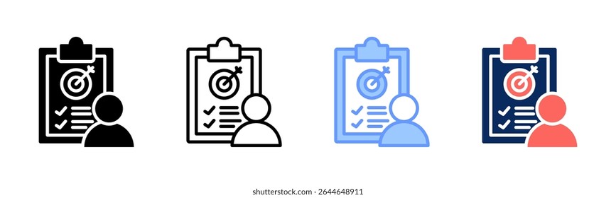 Objective icon sheet multiple style collection