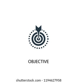 objective icon. Simple element illustration. objective concept symbol design. Can be used for web and mobile.