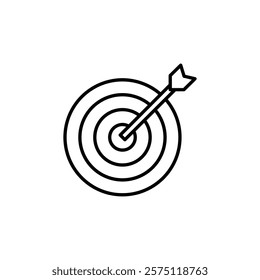 objective icon Simple outline illustration