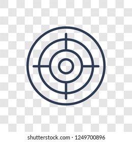 Objective icon. Trendy linear Objective logo concept on transparent background from Productivity collection