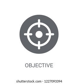 Objective icon. Trendy Objective logo concept on white background from Productivity collection. Suitable for use on web apps, mobile apps and print media.