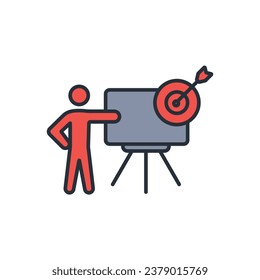 objective icon. vector.Editable stroke.linear style sign for use web design,logo.Symbol illustration.