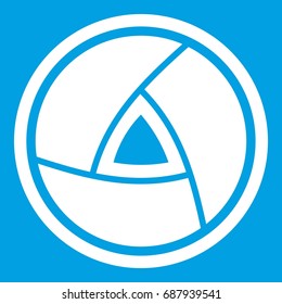  Objective icon white isolated on blue background vector illustration