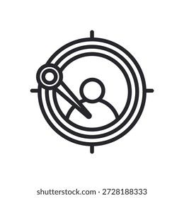 objective icons outline and Flat Style,transparent background
