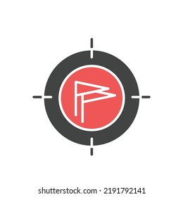 objective icons  symbol vector elements for infographic web