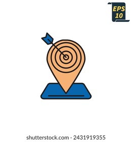 objective icons  symbol vector elements for infographic web