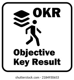 Objective Key Result Illustration sign image