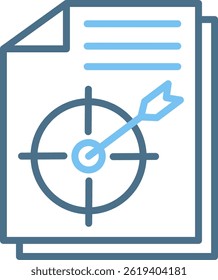 Objective Line Two Colour Icon