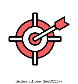 Objektive lineare Farbe Symbol, Vektorgrafik