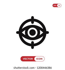 Objective searching vector icon