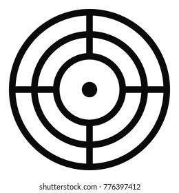 Objective of target icon. Simple illustration of objective of target vector icon for web