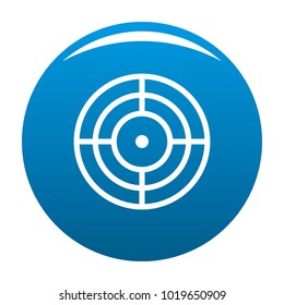 Objective of target icon vector blue circle isolated on white background 