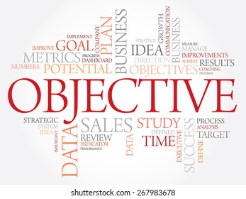 Objective Word Cloud Business Concept Stock Vector (Royalty Free ...