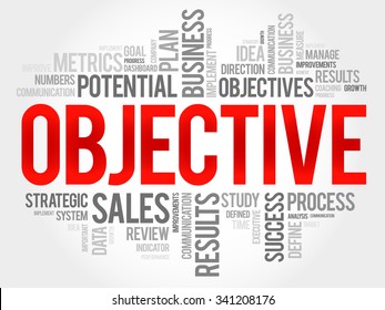 Objective Word Cloud Business Concept Stock Vector (Royalty Free ...