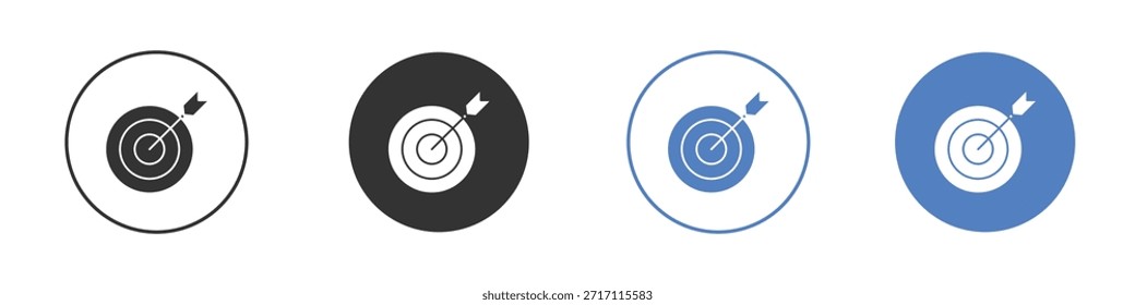 Objectives icon pictogram set. Vector icon designs