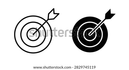 Objectives icon representing goals, targets, planning, strategy, progress, and business achievement. This editable vector icon is suitable for business management, marketing, education, project planning, productivity, websites, applications, and professional presentations.