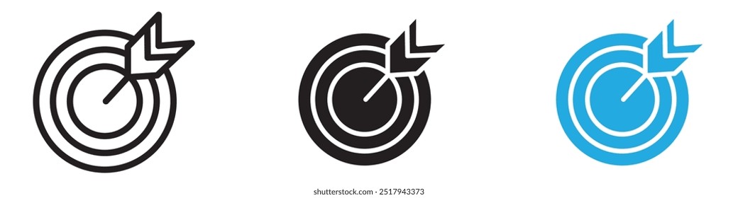 objectives icon vector set illustration
