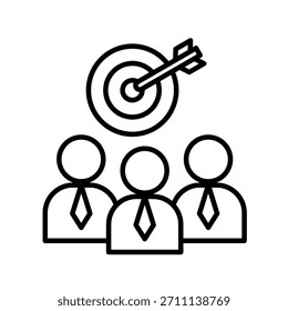Objectives Outline Icon Vector Illustration
