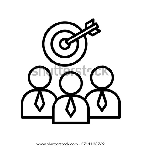 Objectives Outline Icon Vector Illustration