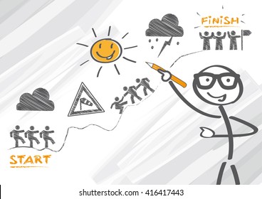 Objectives of Teamwork - vector illustration