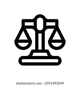 Objectivity. Editable stroke vector icon.