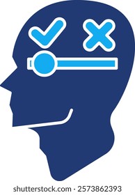 Objectivity Icon - Dual Tone Style - Critical Thinking Theme