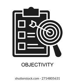 Objectivity icon glyph vector illustration