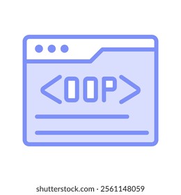 Object-Oriented Programming duotone line icon , vector, pixel perfect, illustrator file