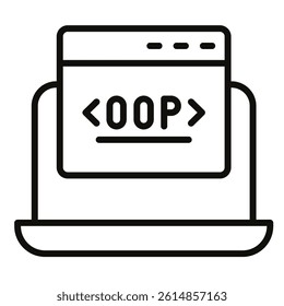 Object-Oriented Programming icon line vector illustration