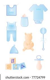 Objects baby blue