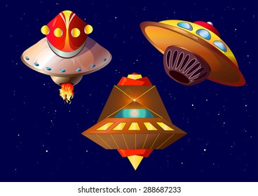 objects for the game. UFO. vector