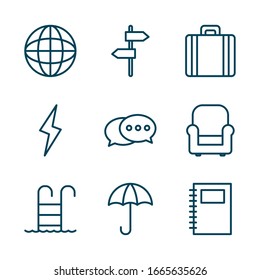 objects line style icon set design, Ornament art cute idea creative and decorative theme Vector illustration
