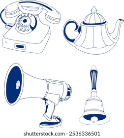 objects line for templates. coloring style.