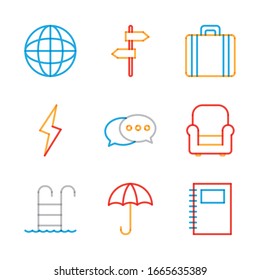 objects multiply line style icon set design, Ornament art cute idea creative and decorative theme Vector illustration