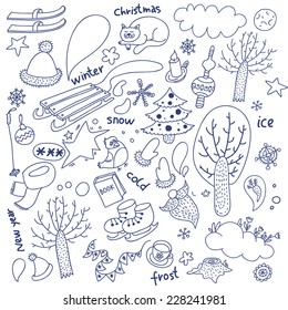 Objects New Year Winter Doodle