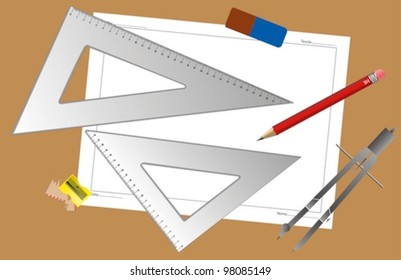 Objects on the desk