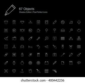 Objects Pixel Perfect Icons (line style) Shadow Edition