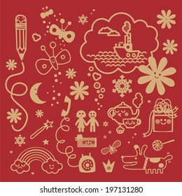  objects set