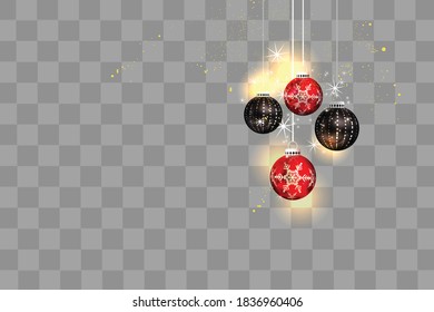 The objects,element for Christmas social media promote isolate background,promotion post templates,post square frame for social media.