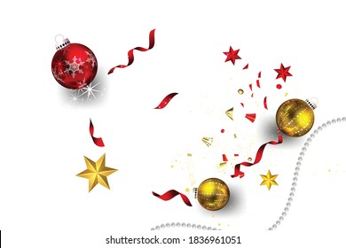 The objects,element for Christmas social media promote isolate background,promotion post templates,post square frame for social media.