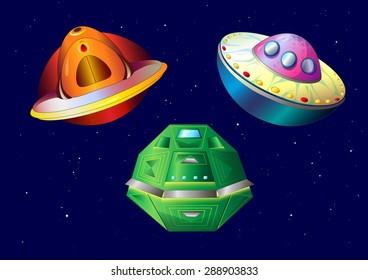 objects.ufo. galaxy.vector 