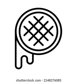 Oblea Icon. Line Art Style Design Isolated On White Background