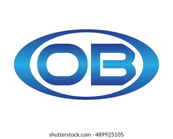 OB-letter abbreviations blue oval logo