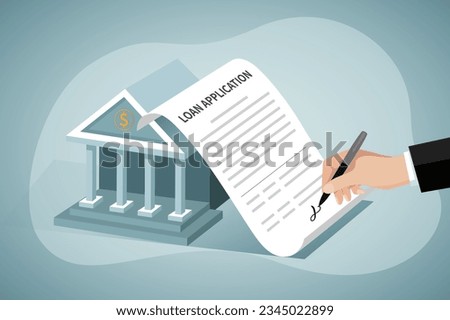 Obligation, debt or bank loan responsible to pay back with interest rate, legal money credit or borrowing document with signature concept, businessman signing signature on obligation banking document.