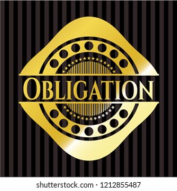 Obligation gold badge or emblem