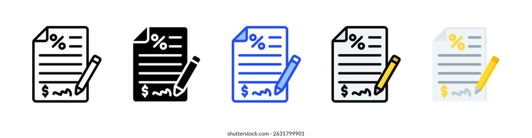 Obligation Icon Collection With Multiple Styles